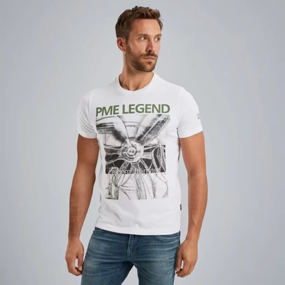 PME Legend Propeller Geïnspireerd Grafisch T-shirt White Heren