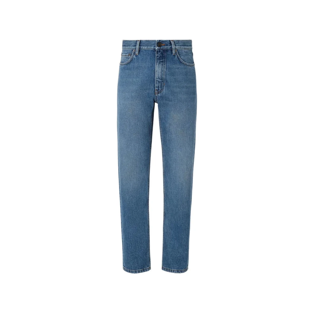 Zegna Men's Blue Straight Fit Jeans, W36, Roccia Jeans