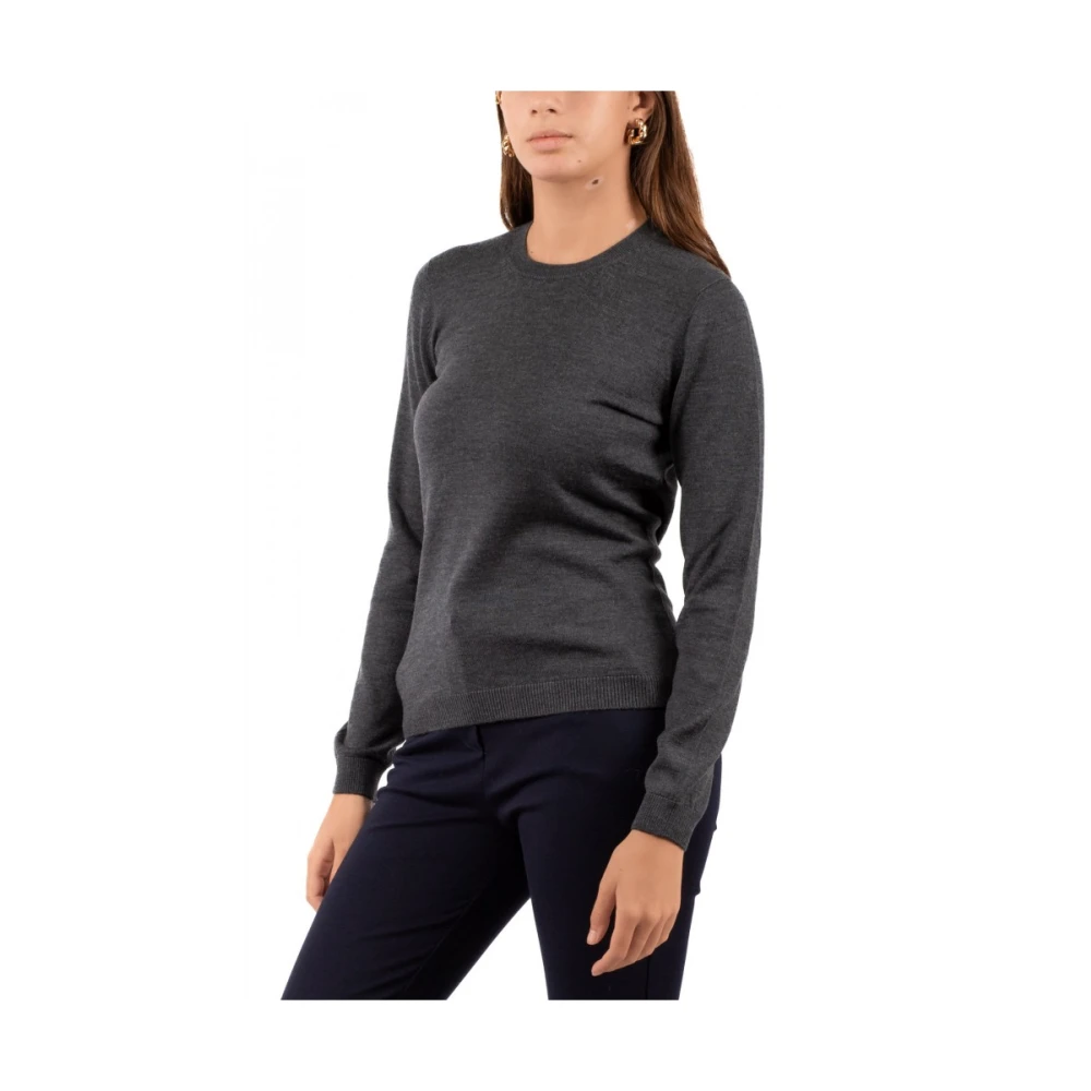 Gran Sasso Trui met ronde hals Gray Dames