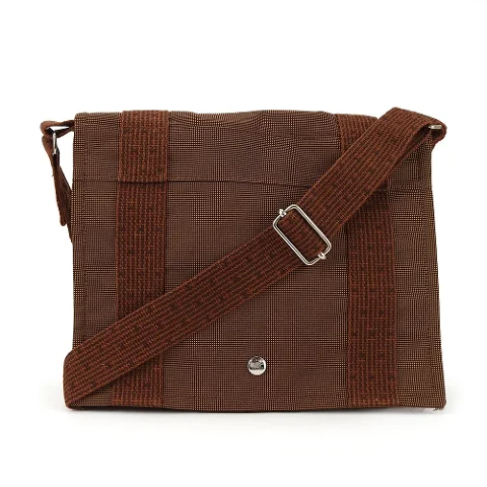 Hermès Vintage Pre-owned Canvas shoulder-bags Brown Dames