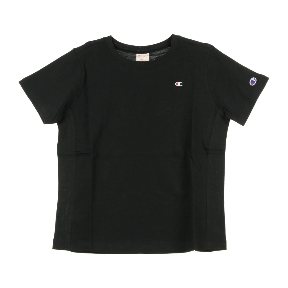 Champion Zwarte Crewneck Tee voor Vrouwen Black Dames