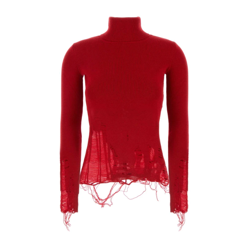 MM6 Maison Margiela Rode wollen acryl trui Red Dames