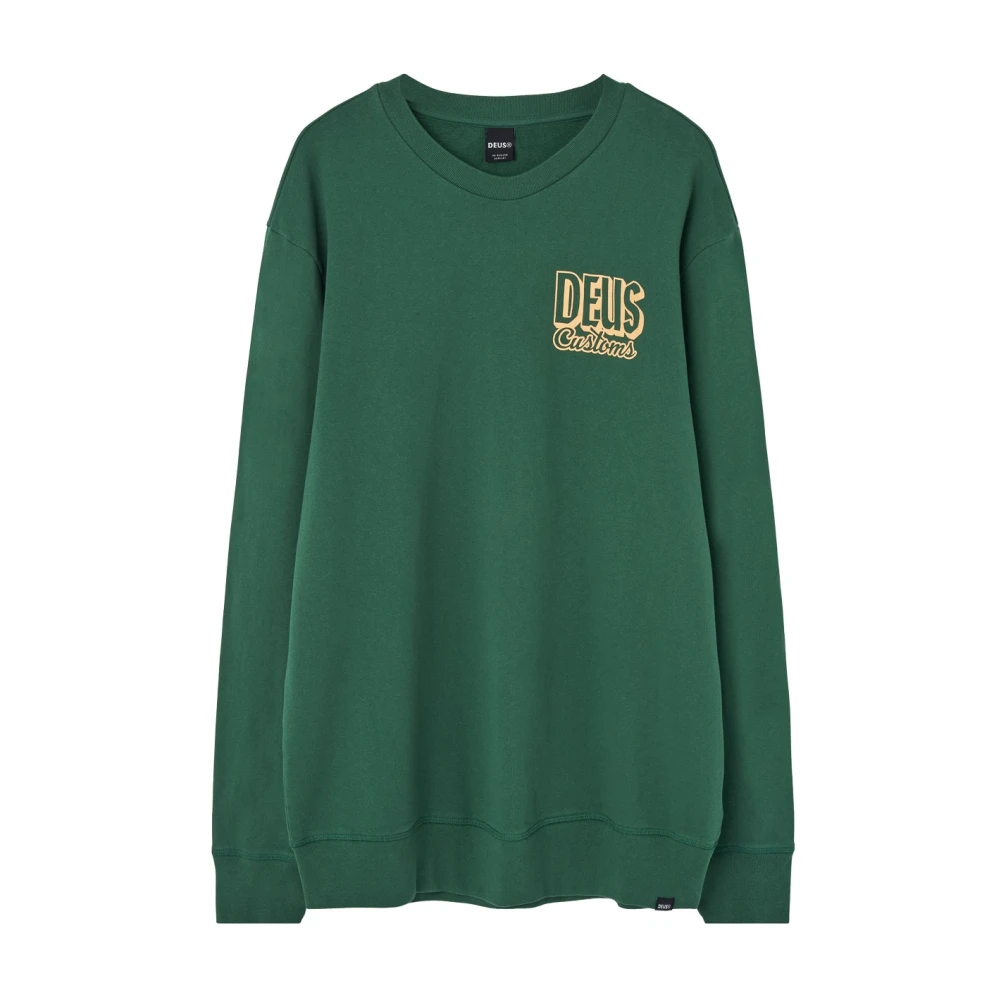 Deus Ex Machina Groene trui met achterprint Green Heren