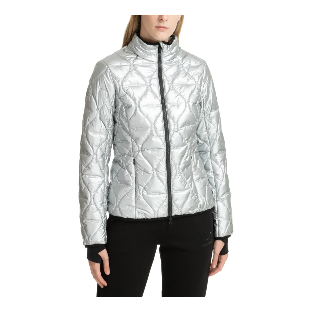 Emporio Armani EA7 Ritssluiting Effen Donsjack Gray Dames