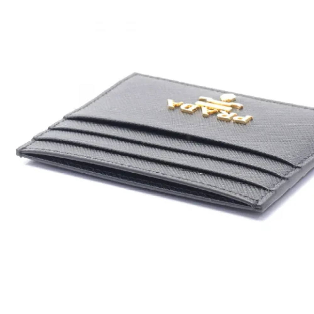 Prada Vintage Pre-owned Leather wallets Black Dames