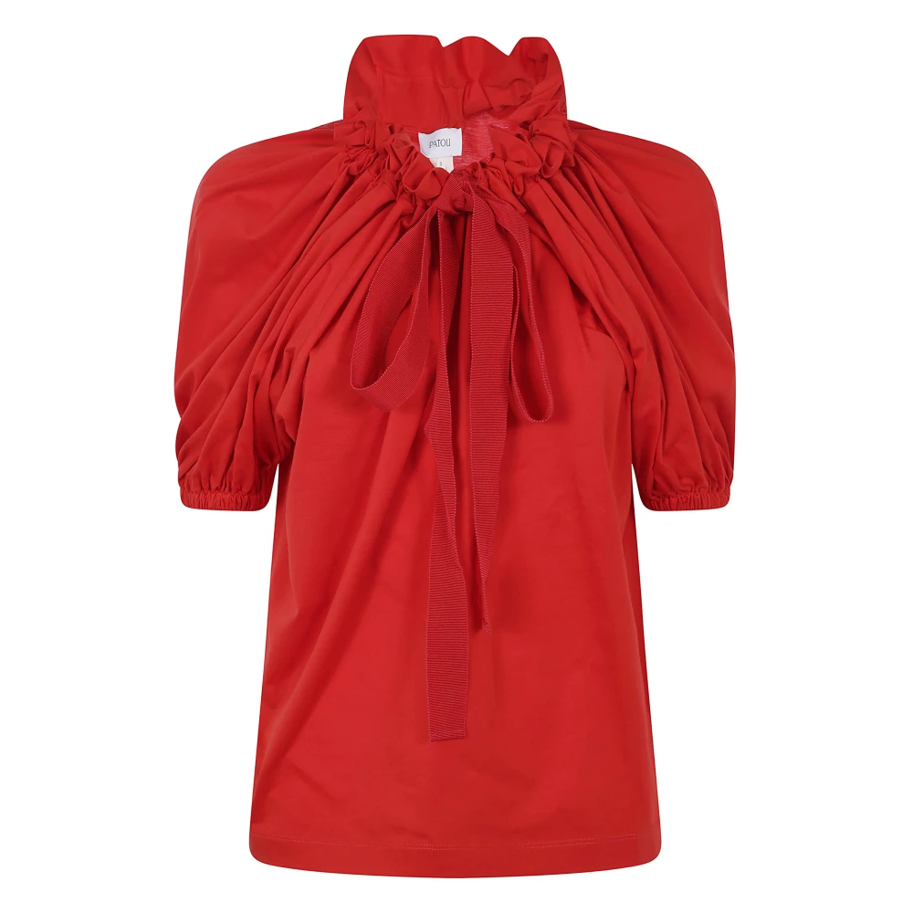 Patou Jersey Top voor Volume en Stijl Red Dames