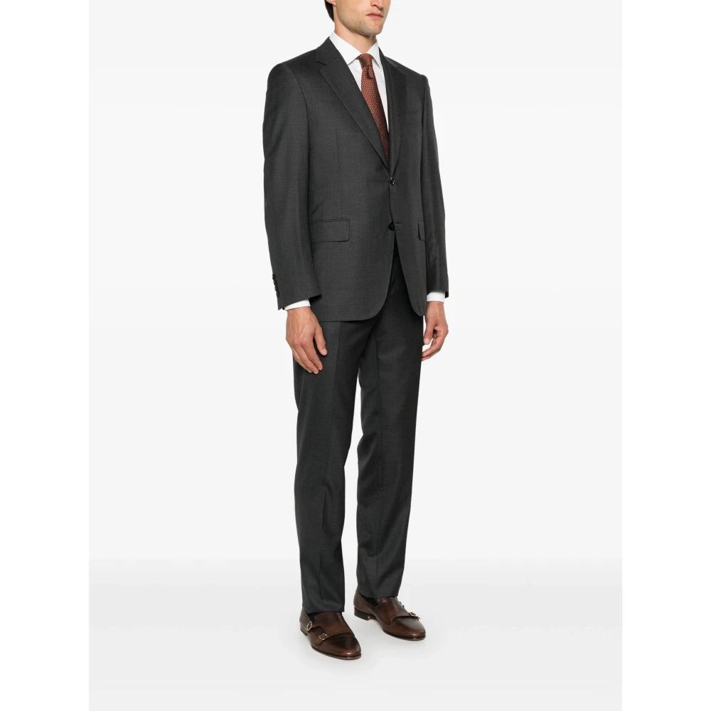 Canali Luxe Wollen Pak Gray Heren