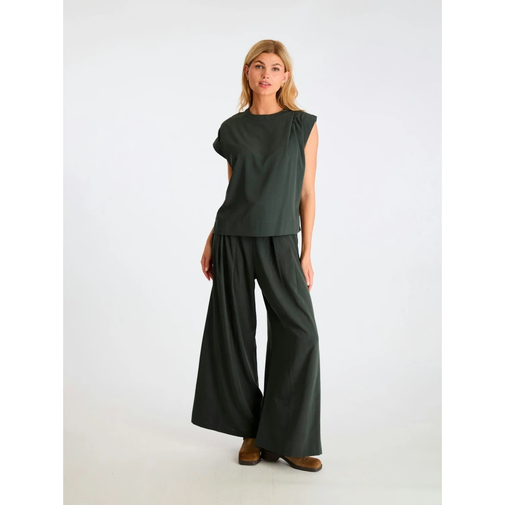 NEO NOIR Coole Losse Lana Broek voor elke gelegenheid Green Dames