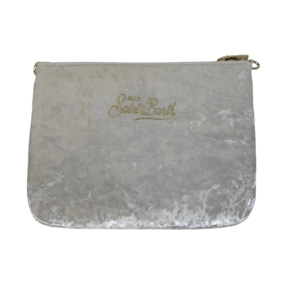 MC2 Saint Barth Velvet Ivory Trousse Tas Beige Dames