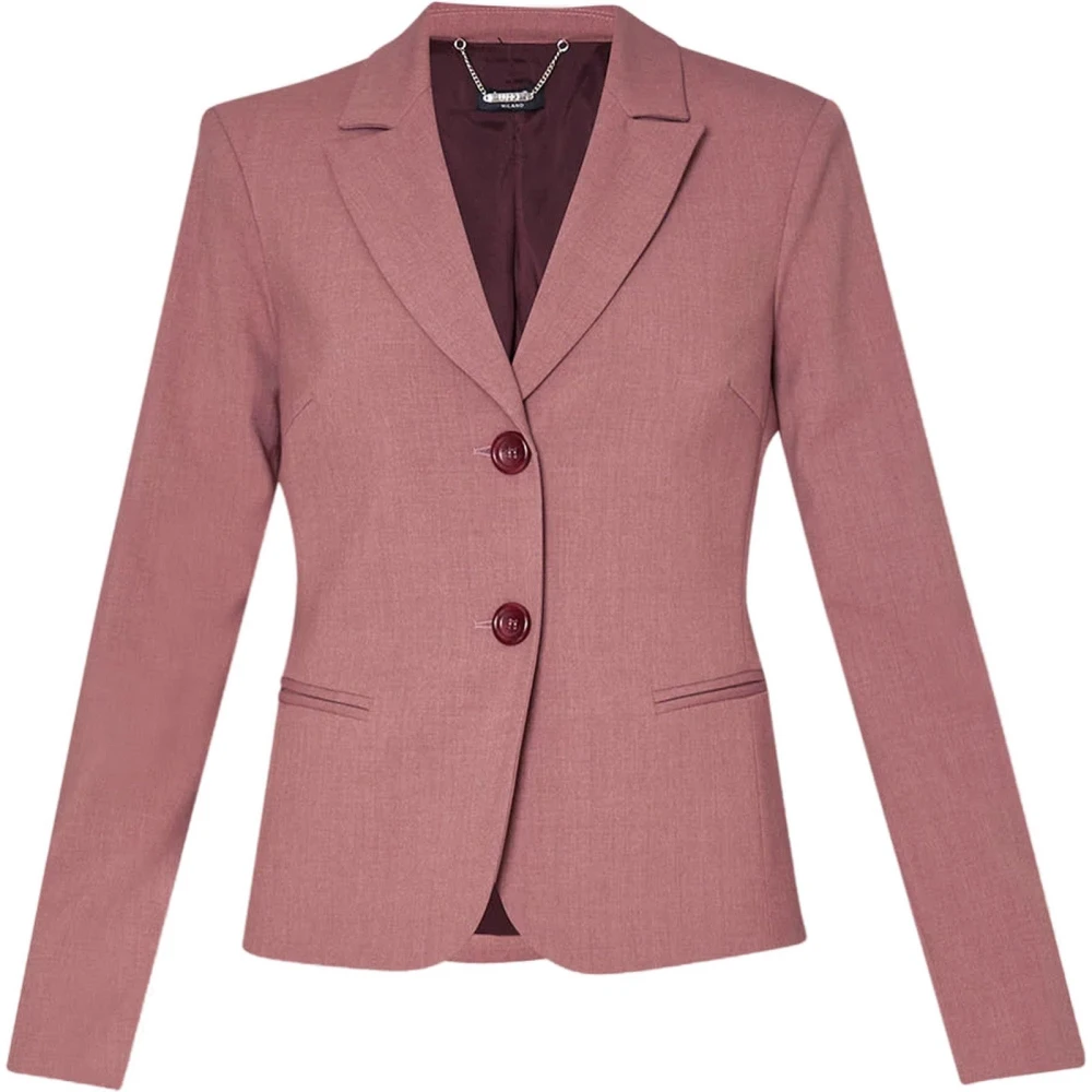 Liu Jo Flanel Single-Breasted Donna Blazer Pink Dames