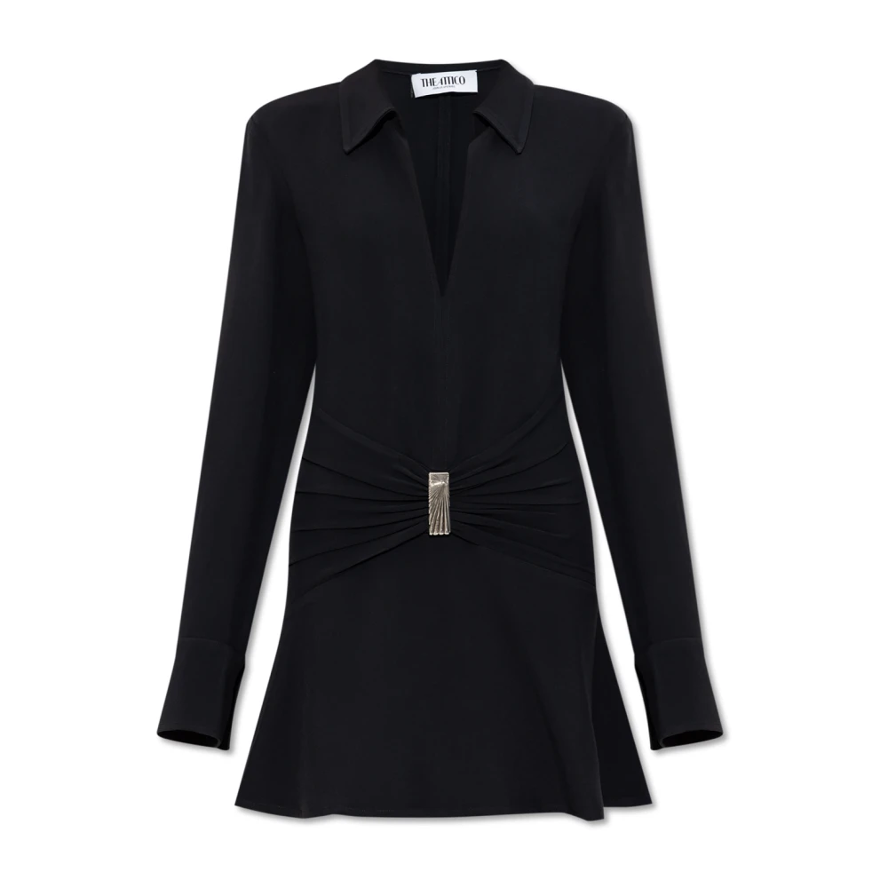 The Attico Women's Black Dress With Applique - Short Dresses - M - Dresses