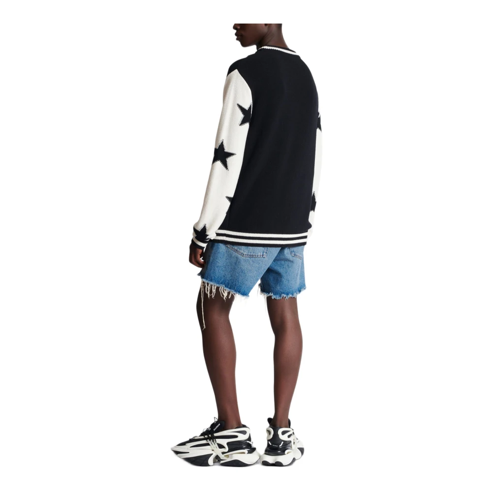 Balmain Trui met sterrenpatroon Black Heren