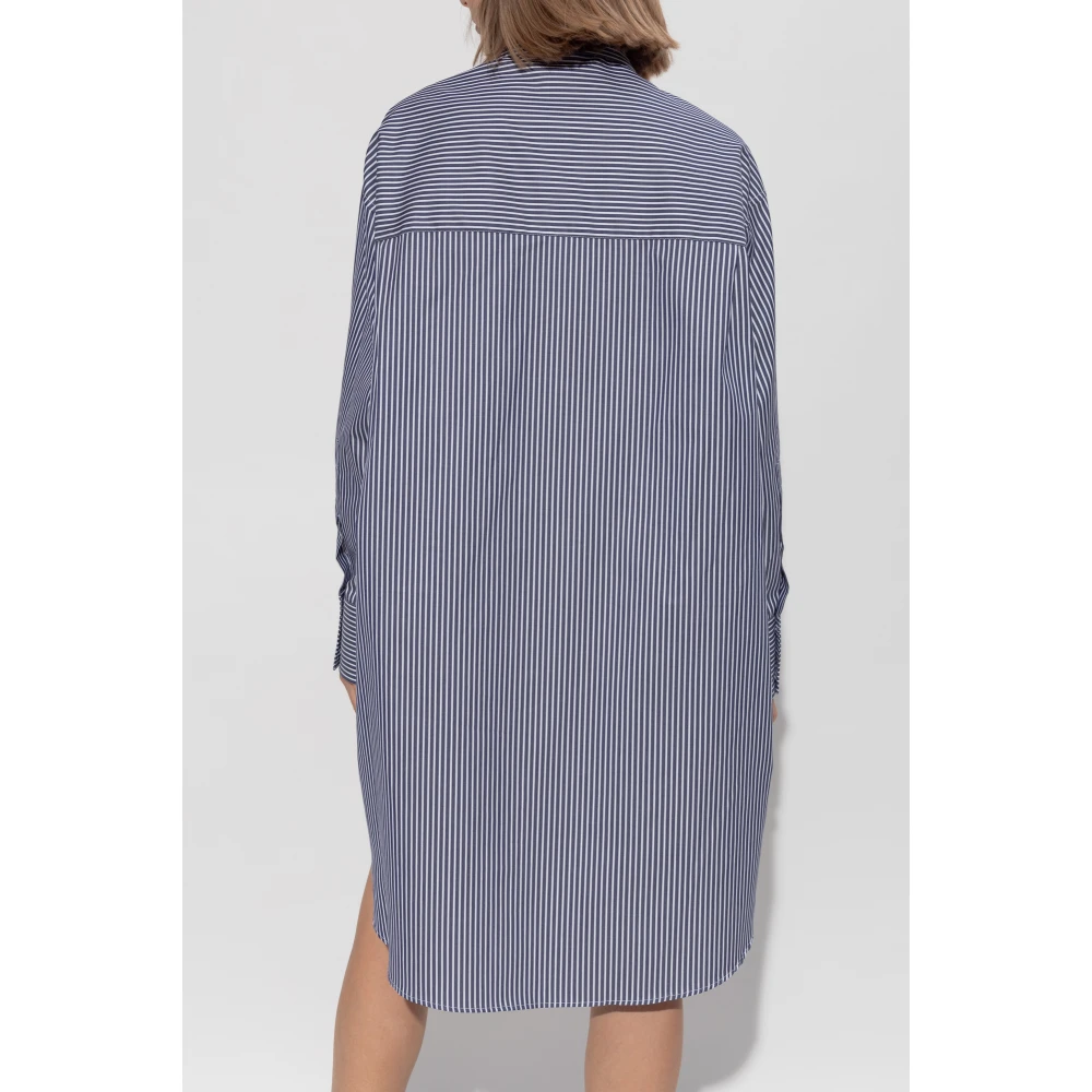 Palm Angels Oversized overhemdjurk Blue Dames