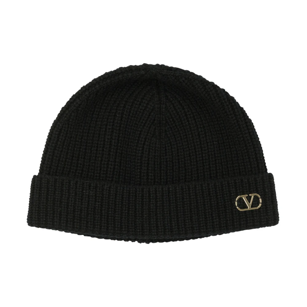 Valentino Garavani Black Luxurious Cashmere Hat Aw25 - Male - Accessories - One Size - Accessories
