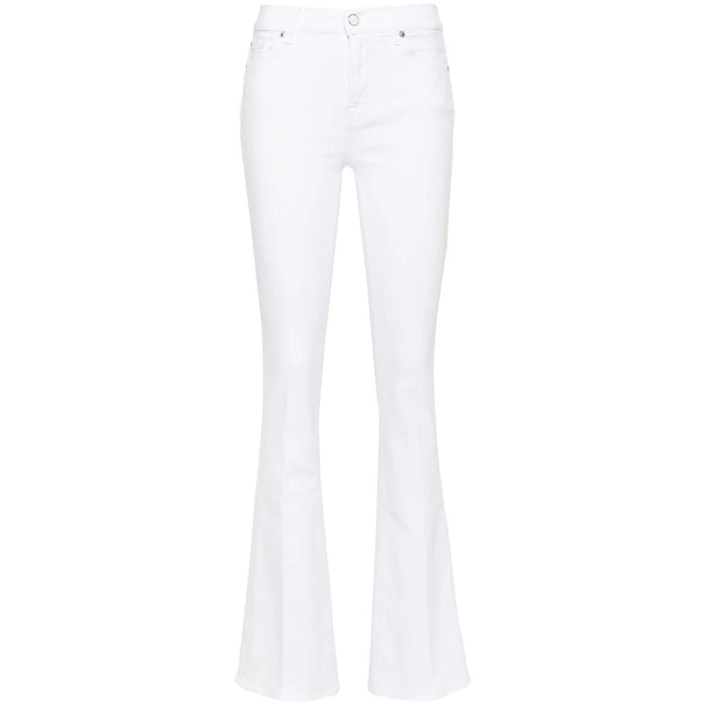 7 For All Mankind Bootcut High Rise Jeans White, Dam