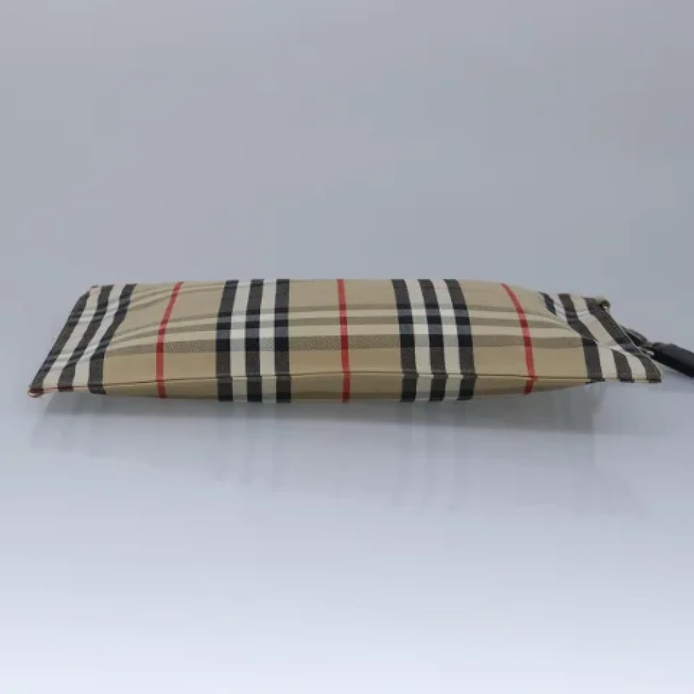 Burberry Vintage Pre-owned Canvas clutches Beige Dames