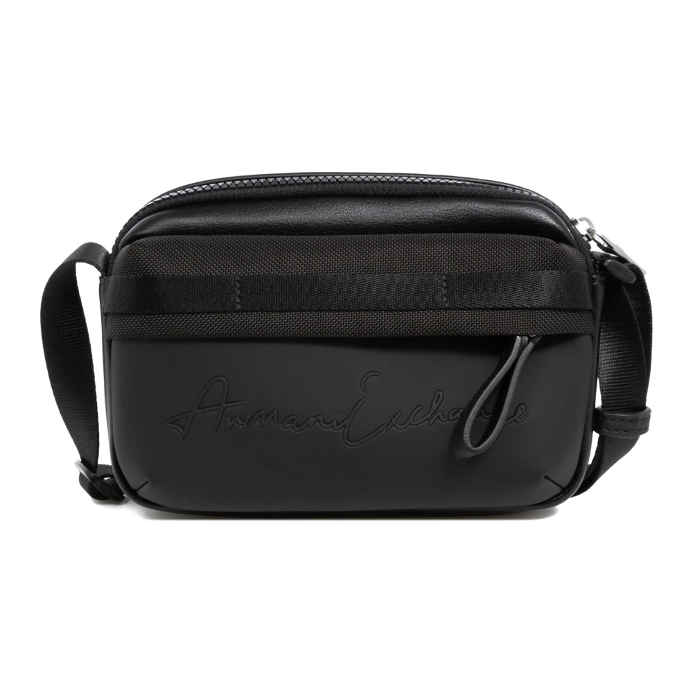 Armani Exchange Stijlvolle Crossbody Tas met Verstelbare Band Black Heren
