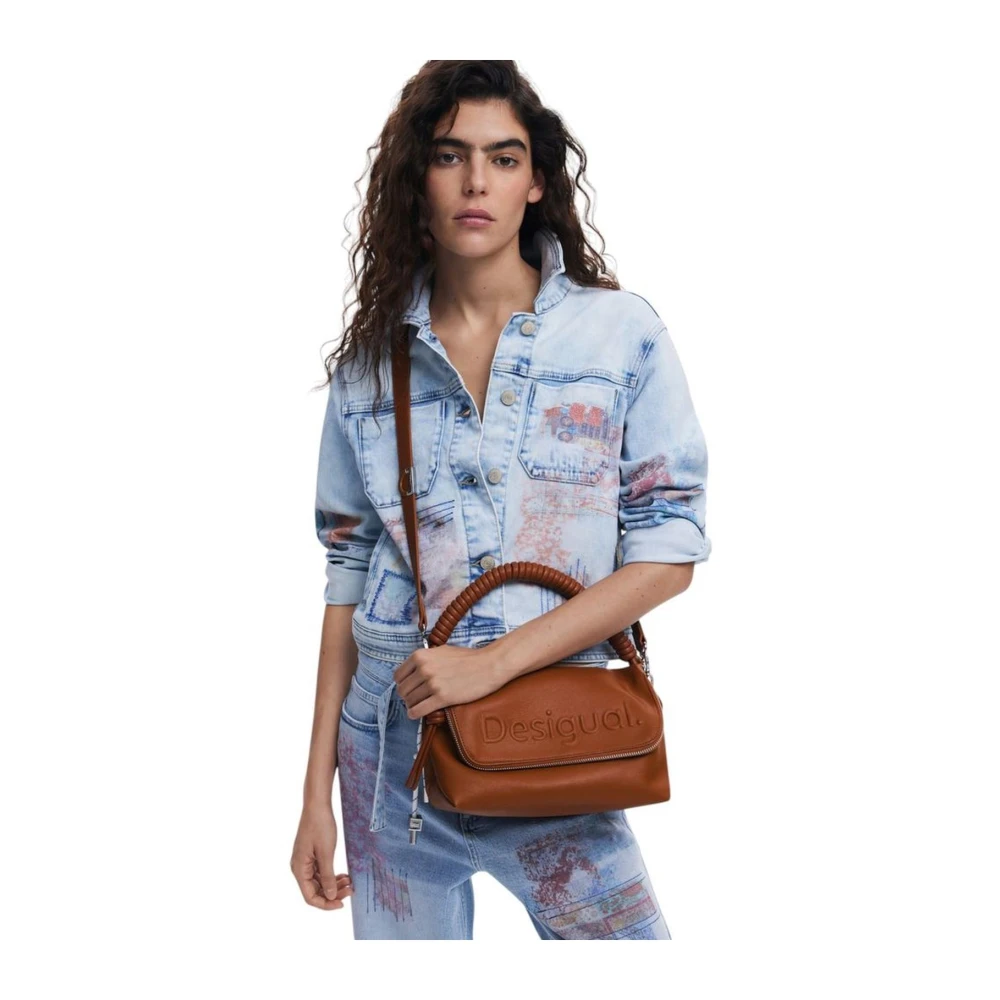 Desigual Middelgrote Polyurethaan Handtas Dames Collectie Brown Dames