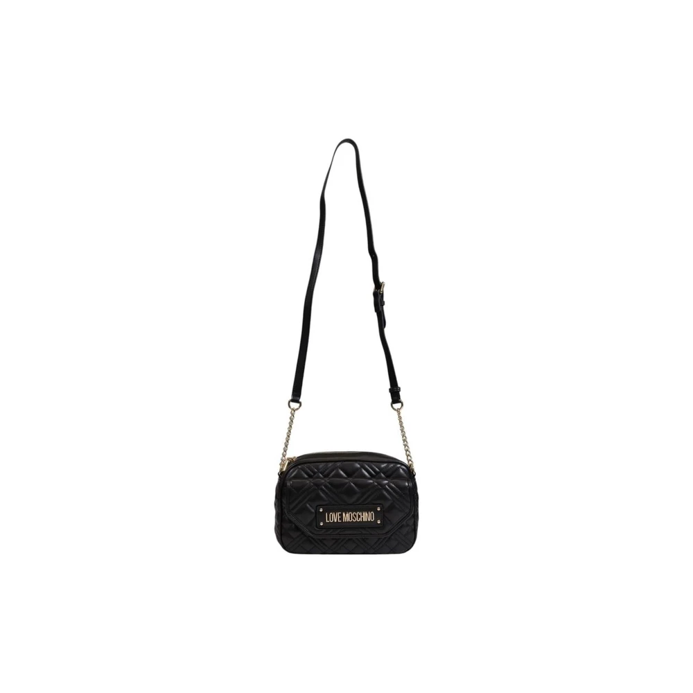 Love Moschino Stijlvolle Zwarte Polyethyleen Dames Handtas Black Dames