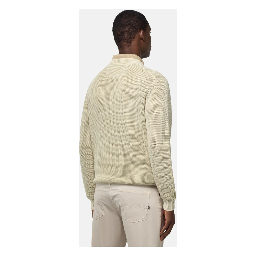 Boggi Milano Crew Neck Jumper Beige Heren