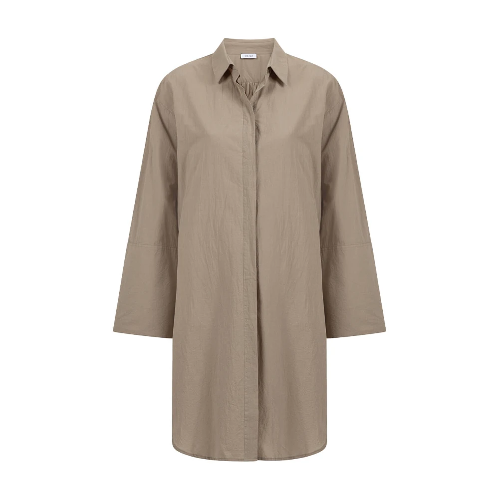Knit-ted Poppy Korte Mouw Blouse Brown Dames