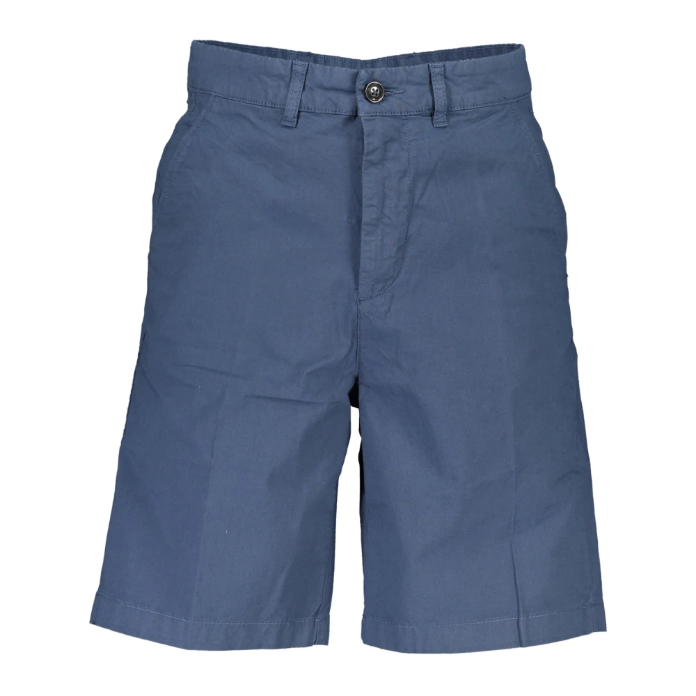 North Sails Blauwe Bermuda Shorts Regular Fit Logo Blue Heren