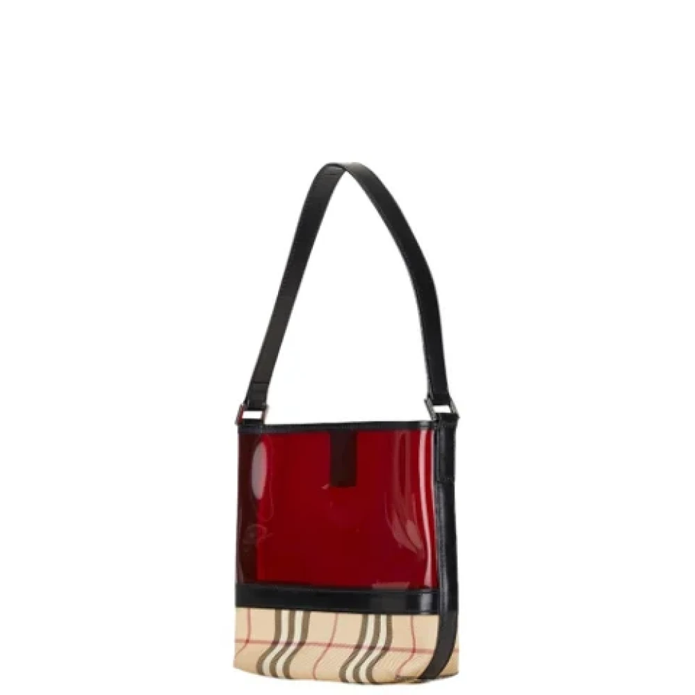 Burberry Vintage Pre-owned Fabric shoulder-bags Red Dames