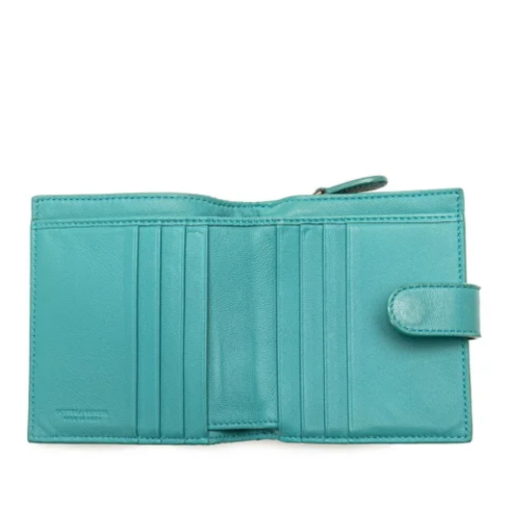 Bottega Veneta Vintage Pre-owned Leather wallets Blue Dames