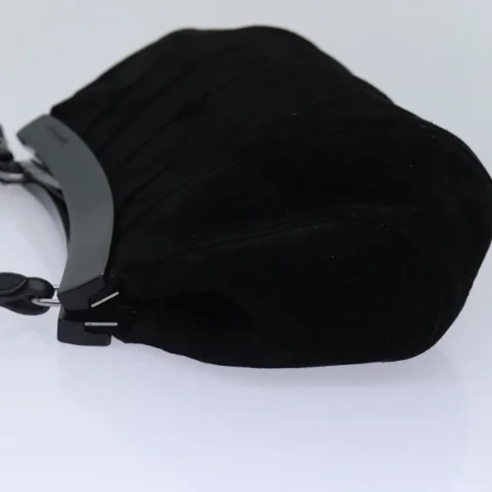 Salvatore Ferragamo Pre-owned Suede shoulder-bags Black Dames