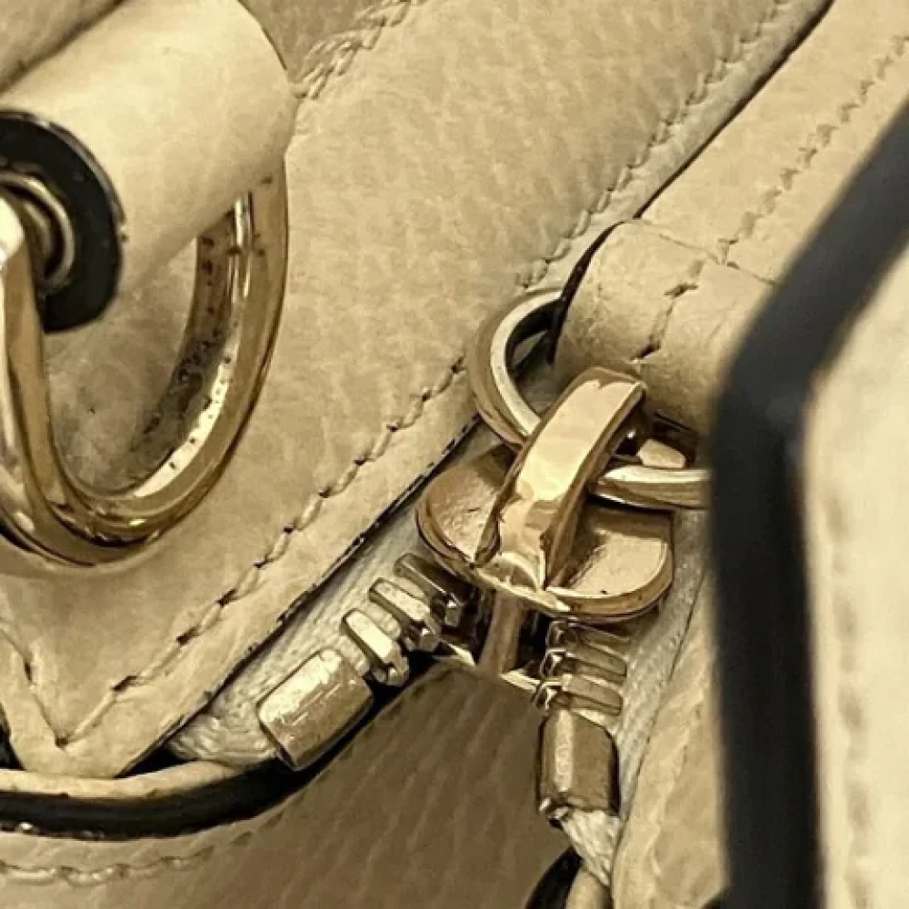 Gucci Vintage Pre-owned Leather handbags Beige Dames