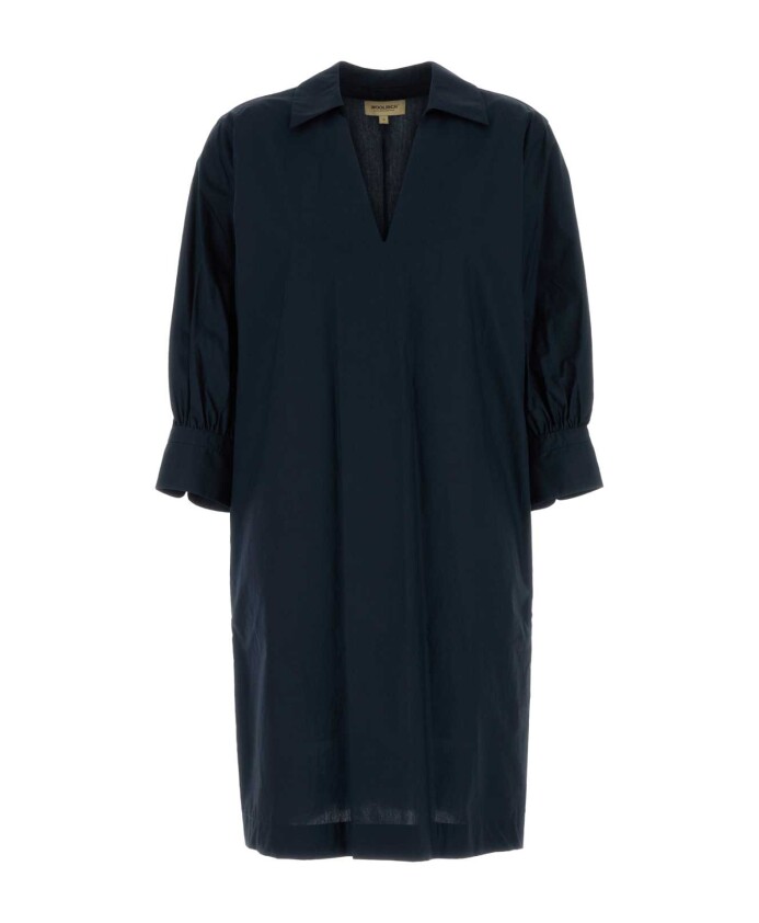 robe-en-popeline-bleu-marine