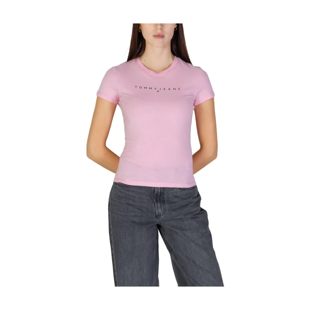 Tommy Jeans Multicolor Katoen Dames Tops & T-Shirt Pink Dames