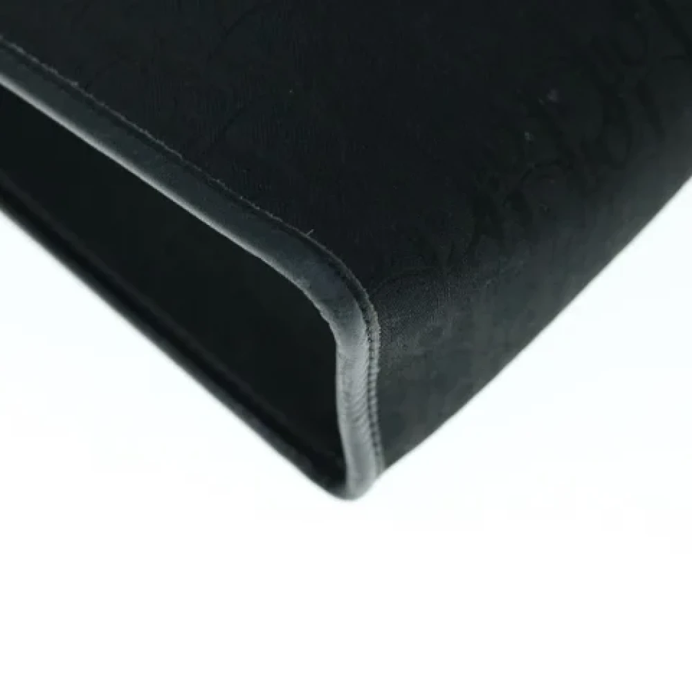 Dior Vintage Pre-owned Canvas clutches Black Dames