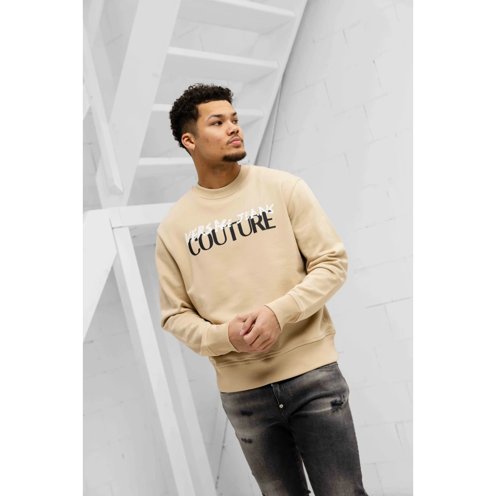 Versace Jeans Couture Logo Sweater Beige Heren Beige Heren