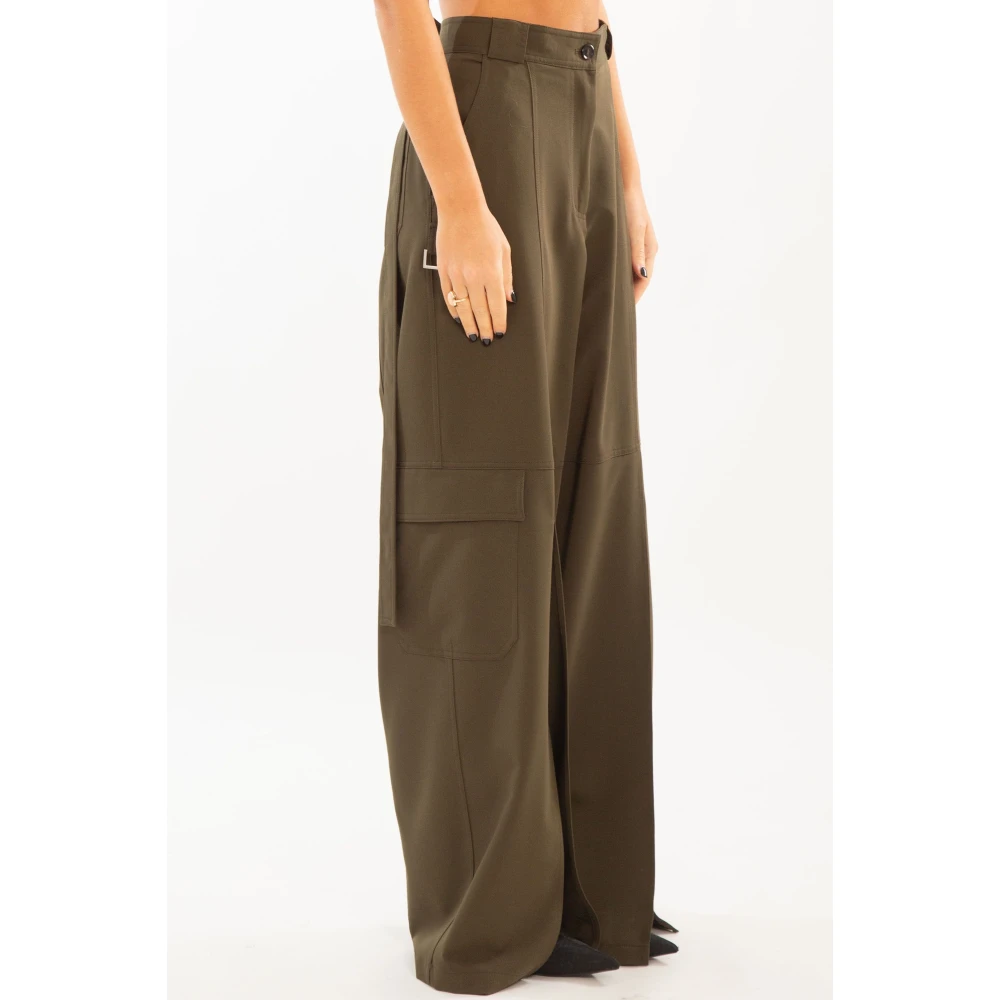 pinko Wijde Cargo Broek in X93 Green Dames