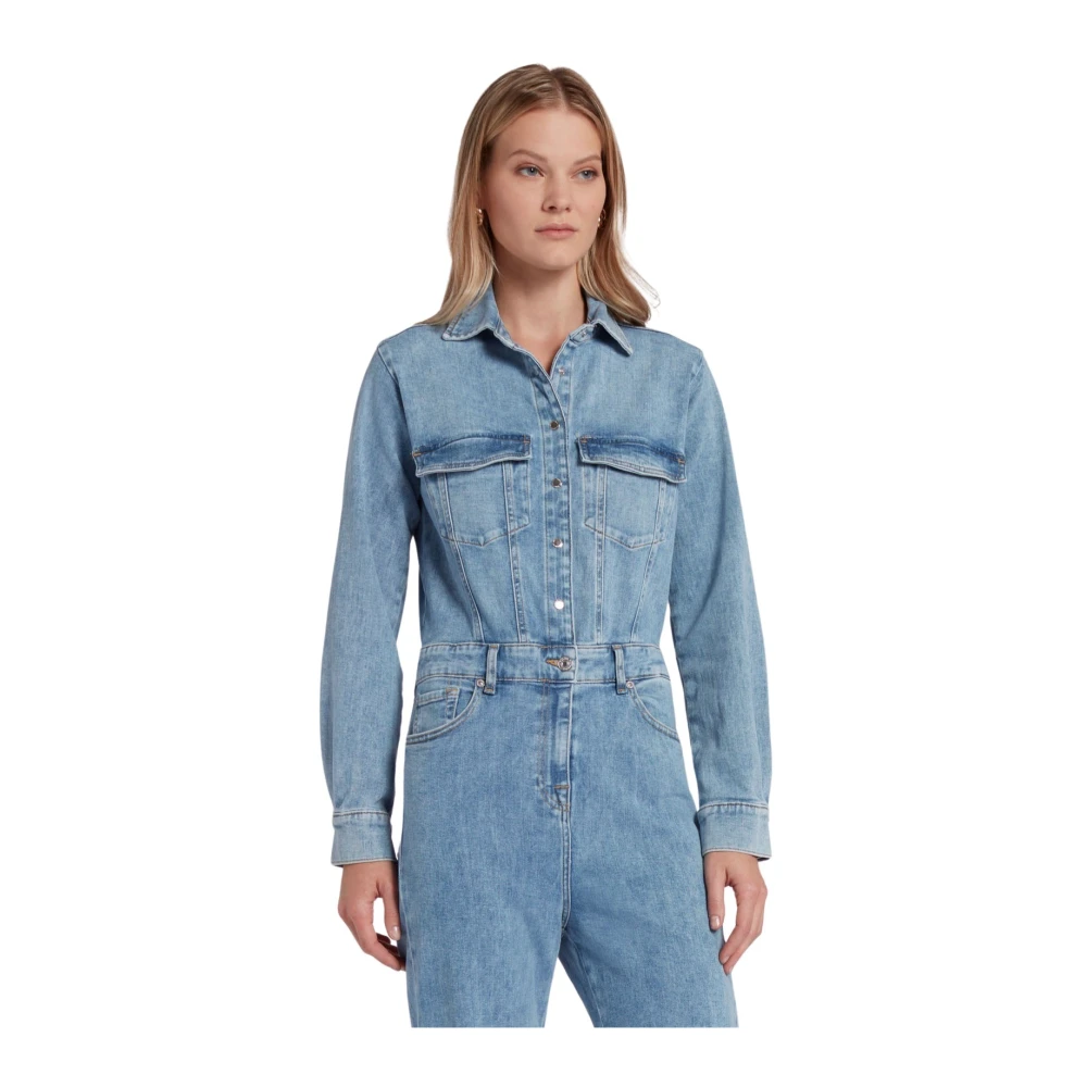 7 For All Mankind Jumpsuits Blue Dames