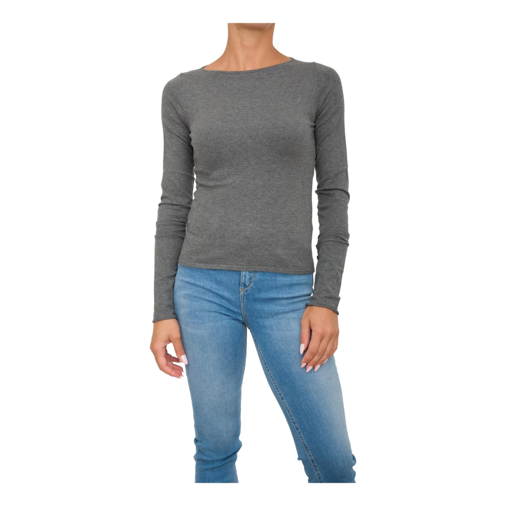 Marella Women's Gray Tank Top - Long Sleeve T-Shirts - Xl - Tops