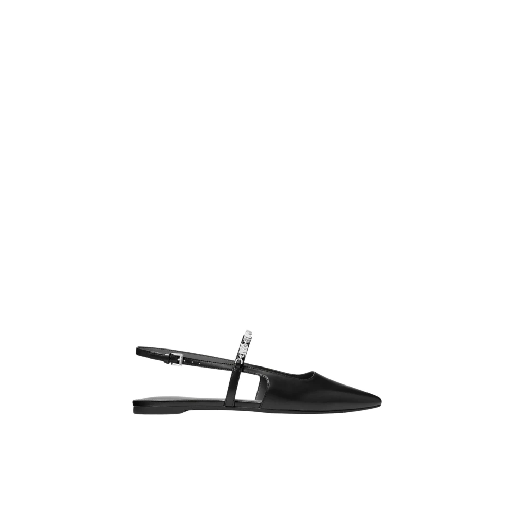 Michael Kors Black Dina Flex Sling Flat - Female - Ballerina Shoes - 5 Uk - Shoes