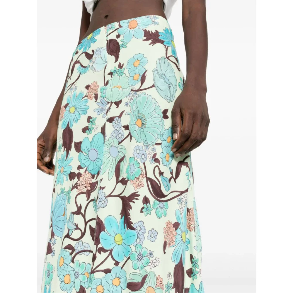 Stella Mccartney Multicolor Mint Midi Rok Multicolor Dames