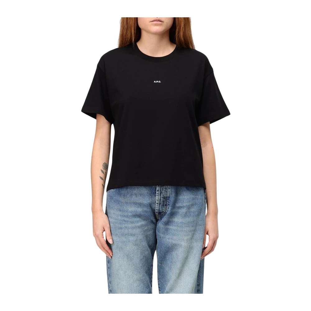 A.p.c. - Tops > T-Shirts - Black - A.p.c. - Modalova