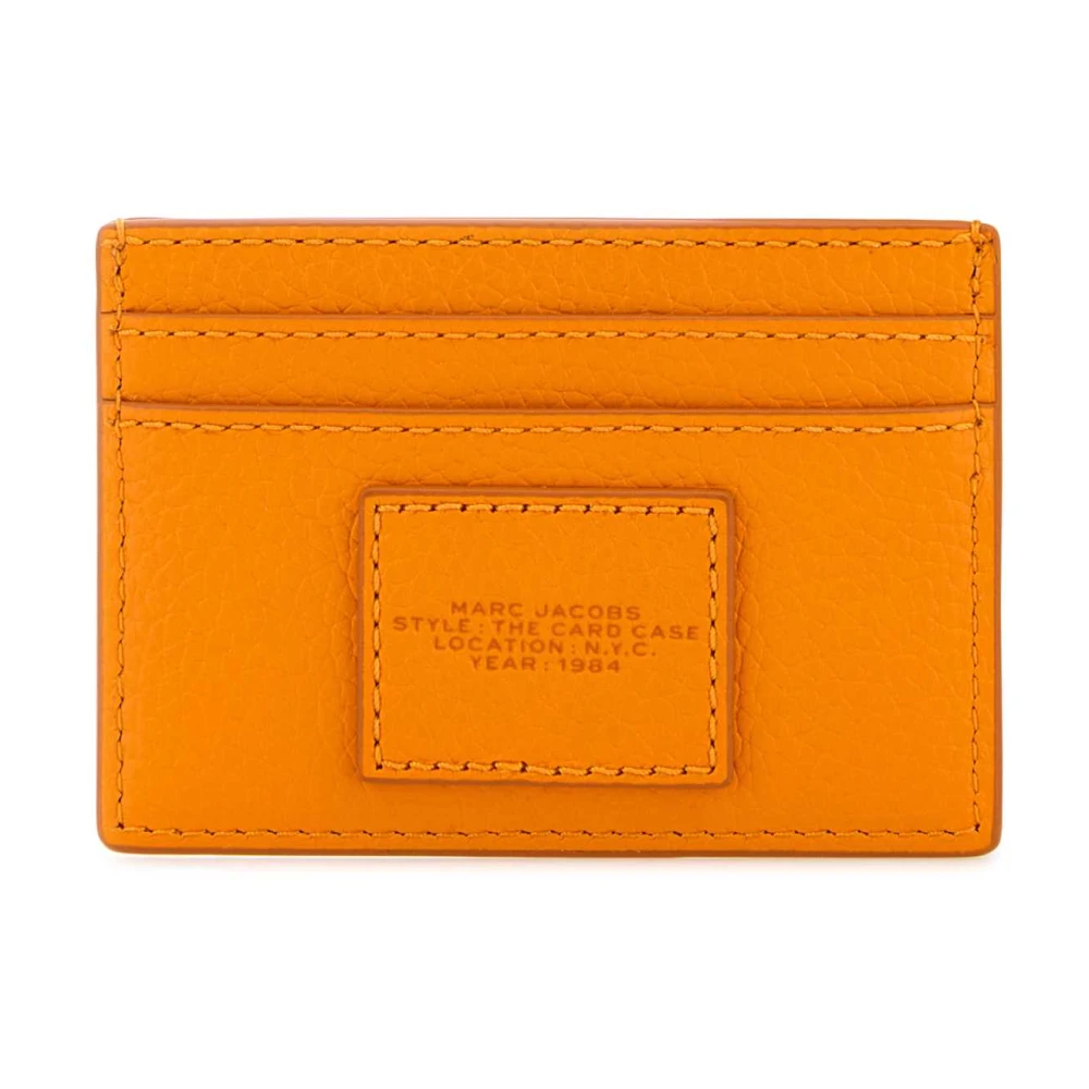 Marc Jacobs Leren kaarthouder in oranje Orange Dames