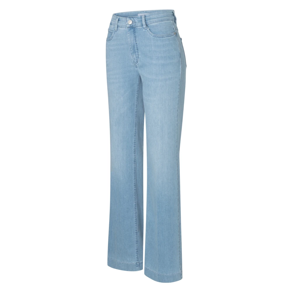 MAC Wijde Stretch Denim Jeans Blue Dames