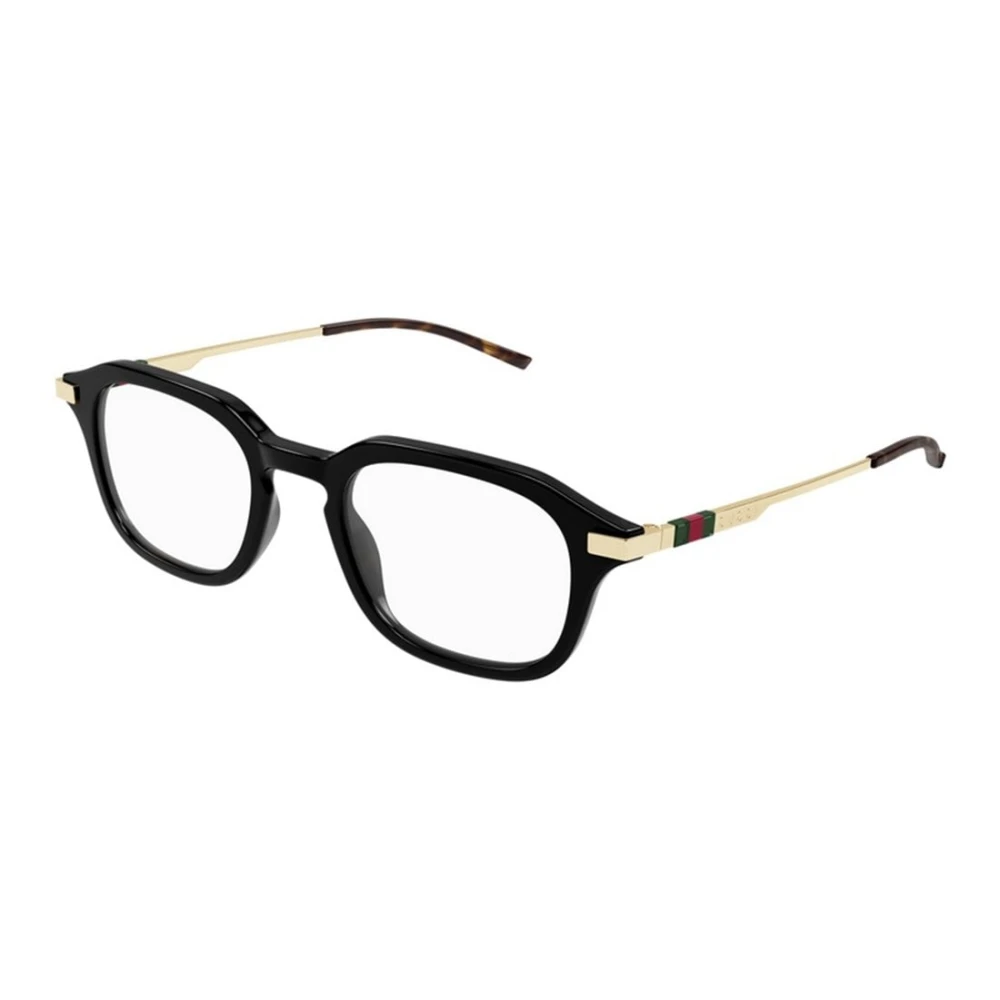 Gucci Men's Black Glasses, 49 Mm, Rectangle Eyeglasses