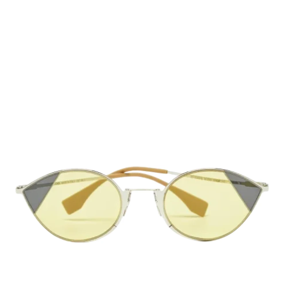 Fendi Vintage Pre-owned Acetate sunglasses Yellow Dames
