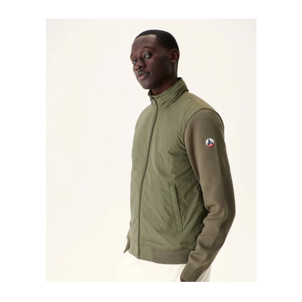 Jott Groene hoodie met ritssluiting Green Heren