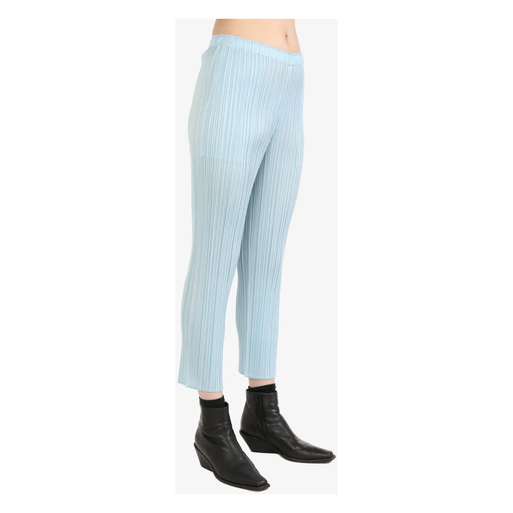 Issey Miyake Stijlvolle Broeken voor een Trendy Look Blue Dames