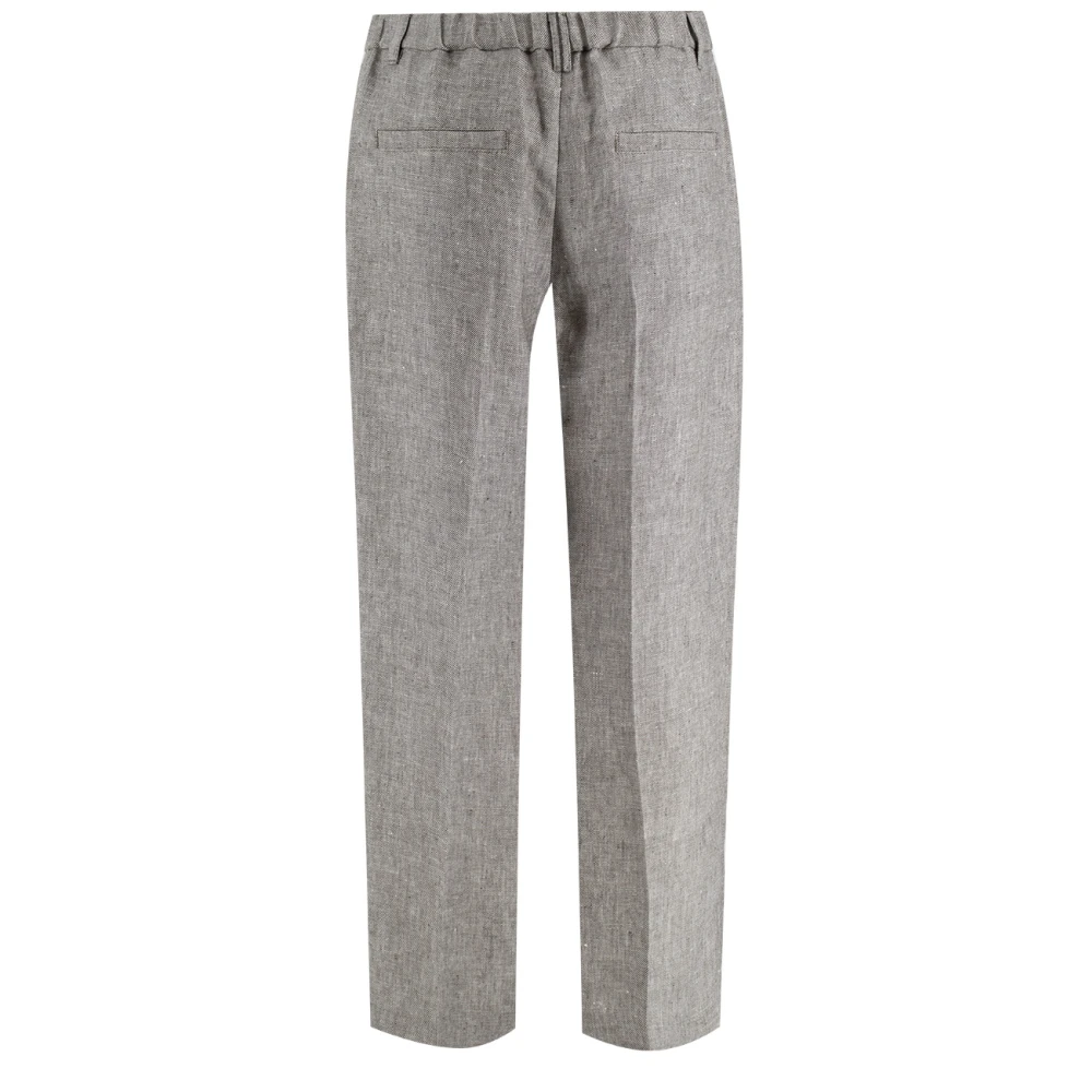 BRUNELLO CUCINELLI Baggy Broek met Relaxte Silhouet Gray Dames