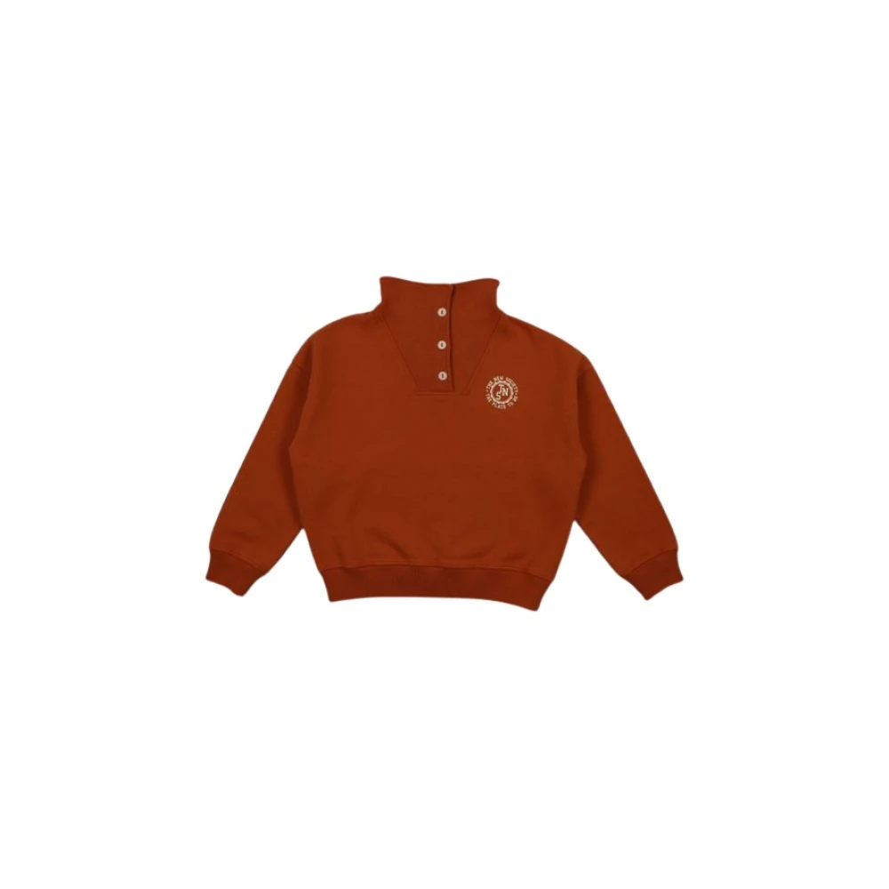 The New Society College Logo Sweater Rostad Karamell Brown, Pojke