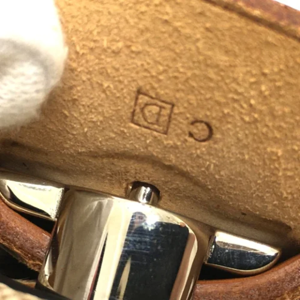 Hermès Vintage Pre-owned Leather backpacks Beige Dames