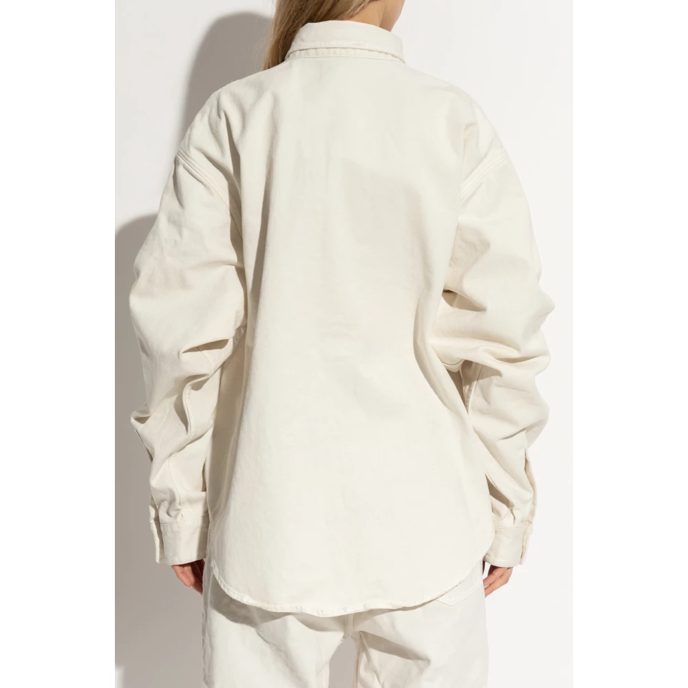 Balenciaga Shirt met logo Beige Dames